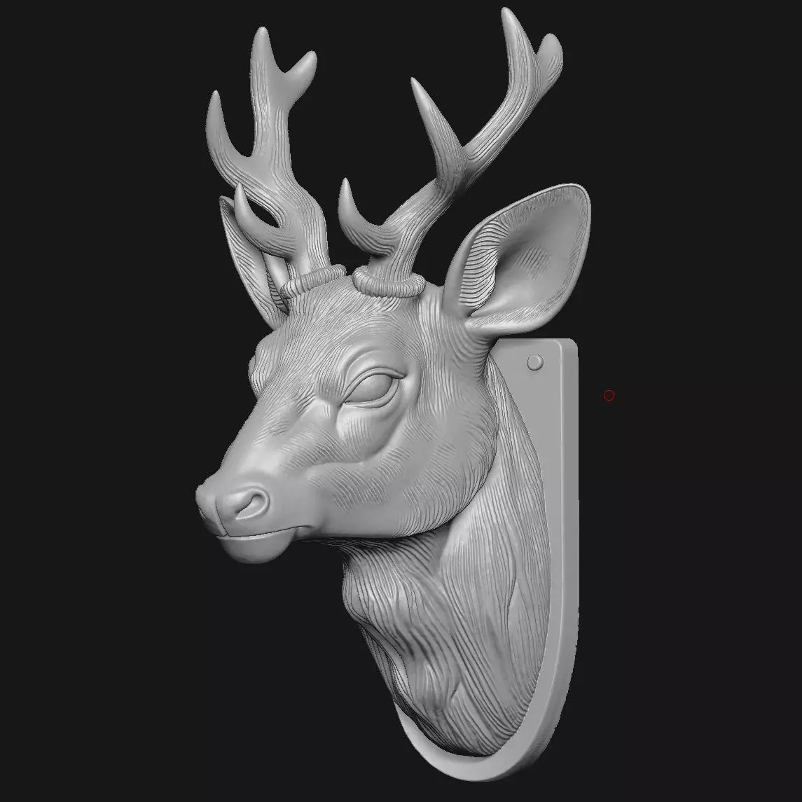 deer sculpture 3D print model_2