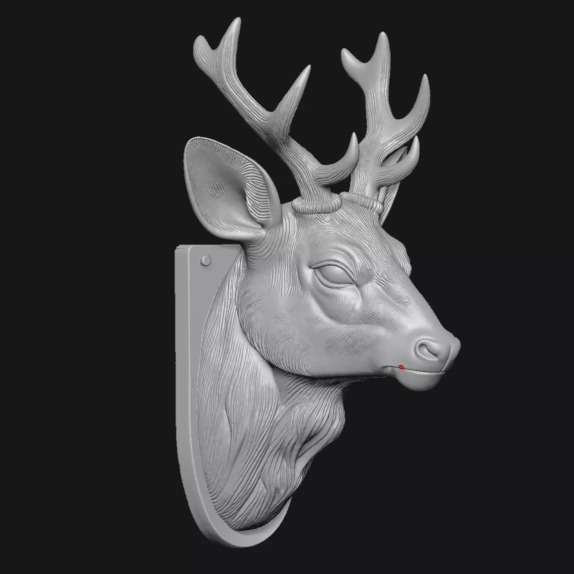deer sculpture 3D print model_4
