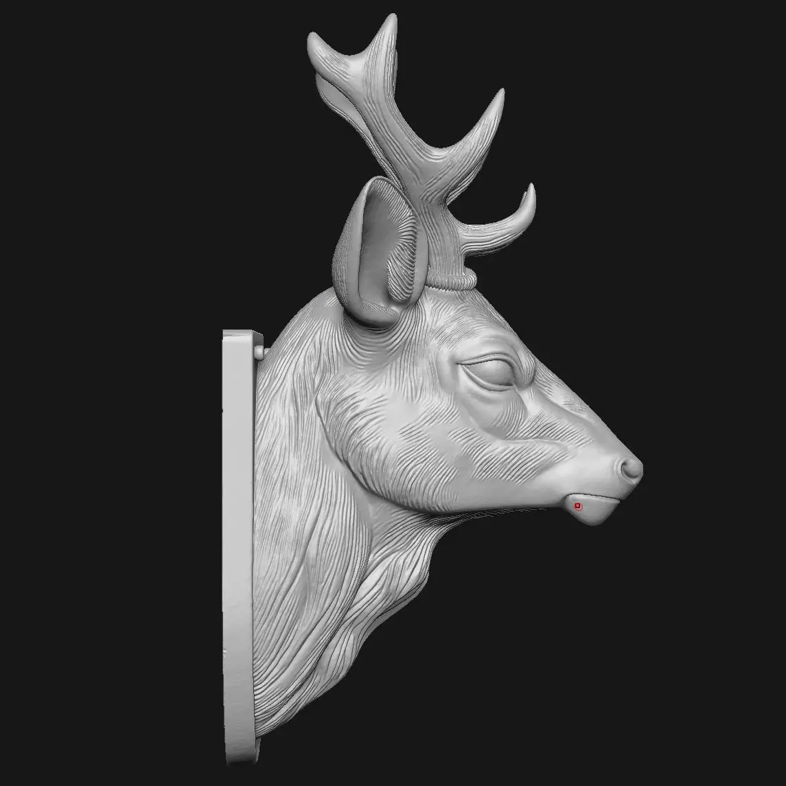 deer sculpture 3D print model_3