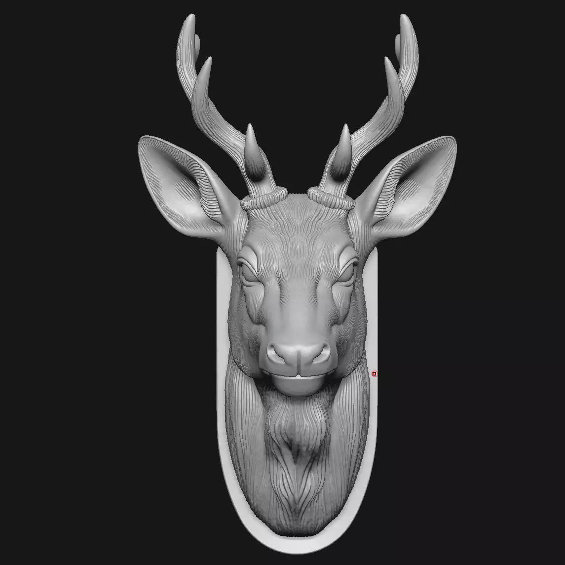 deer sculpture 3D print model_5