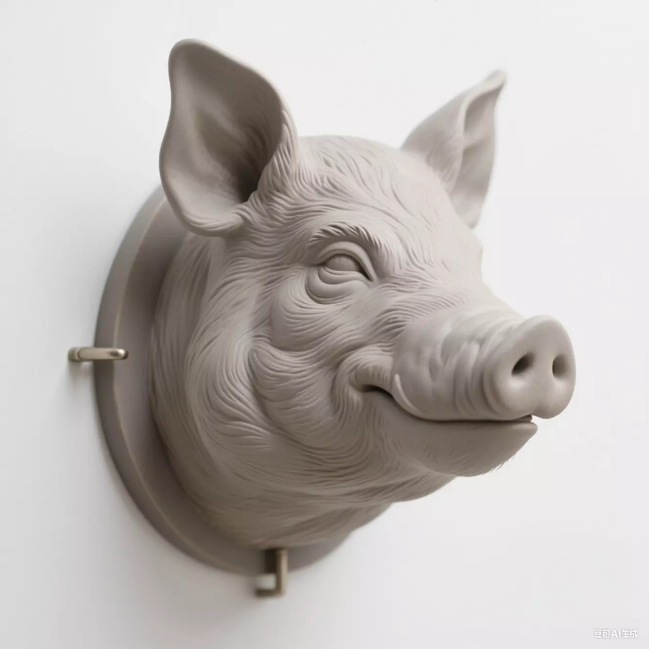 pig sculpture 3D print model_0