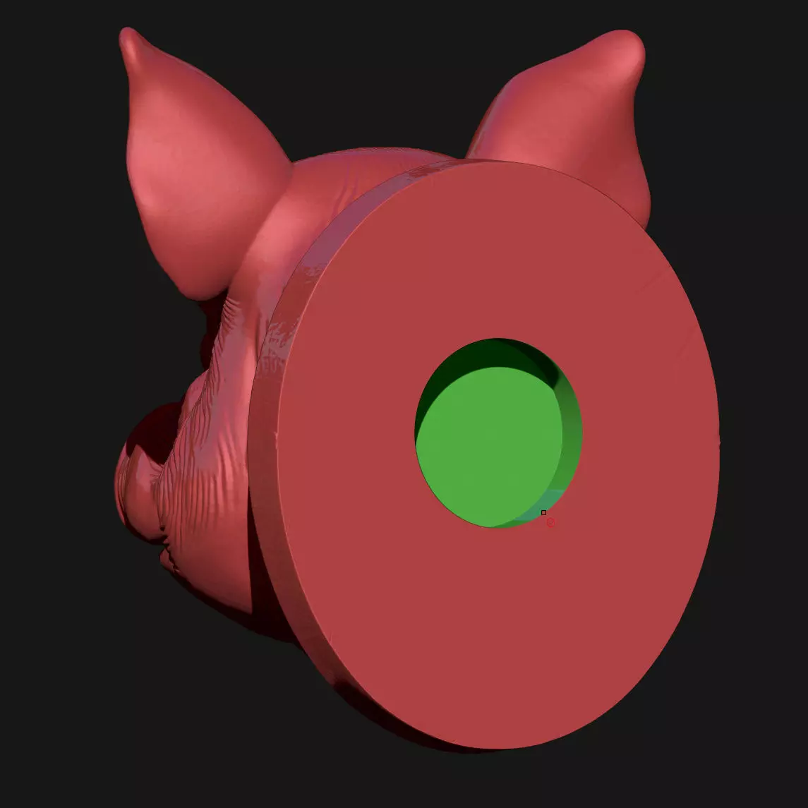 pig sculpture 3D print model_5