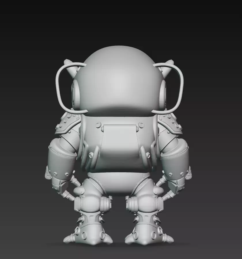 Emerald Mecha Toad - Stylized Robotic Amphibian 3D Model 3D print model_13