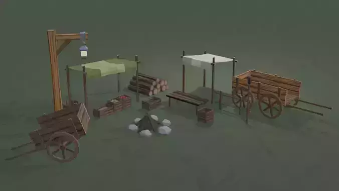 Medieval Props Minipack 4 - Market Props