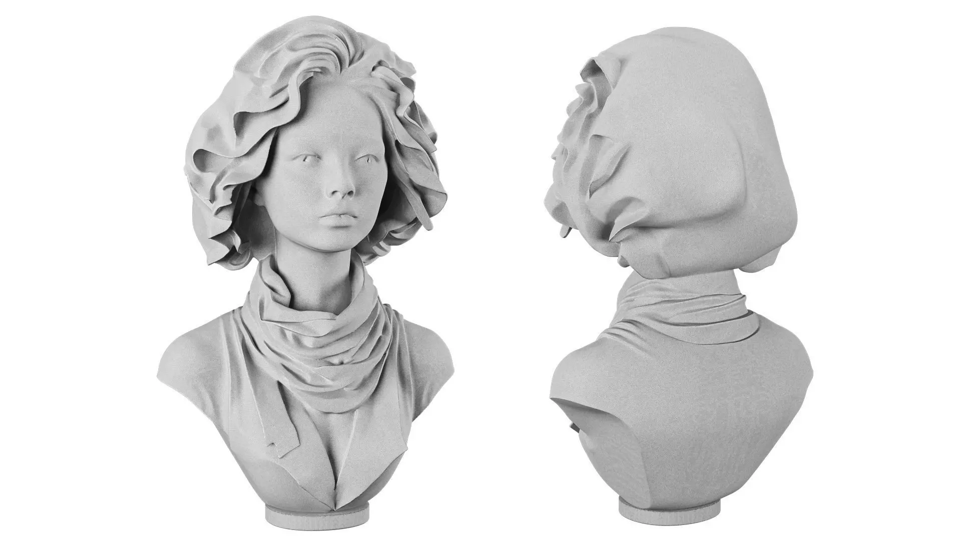 Female bust 3D model_6