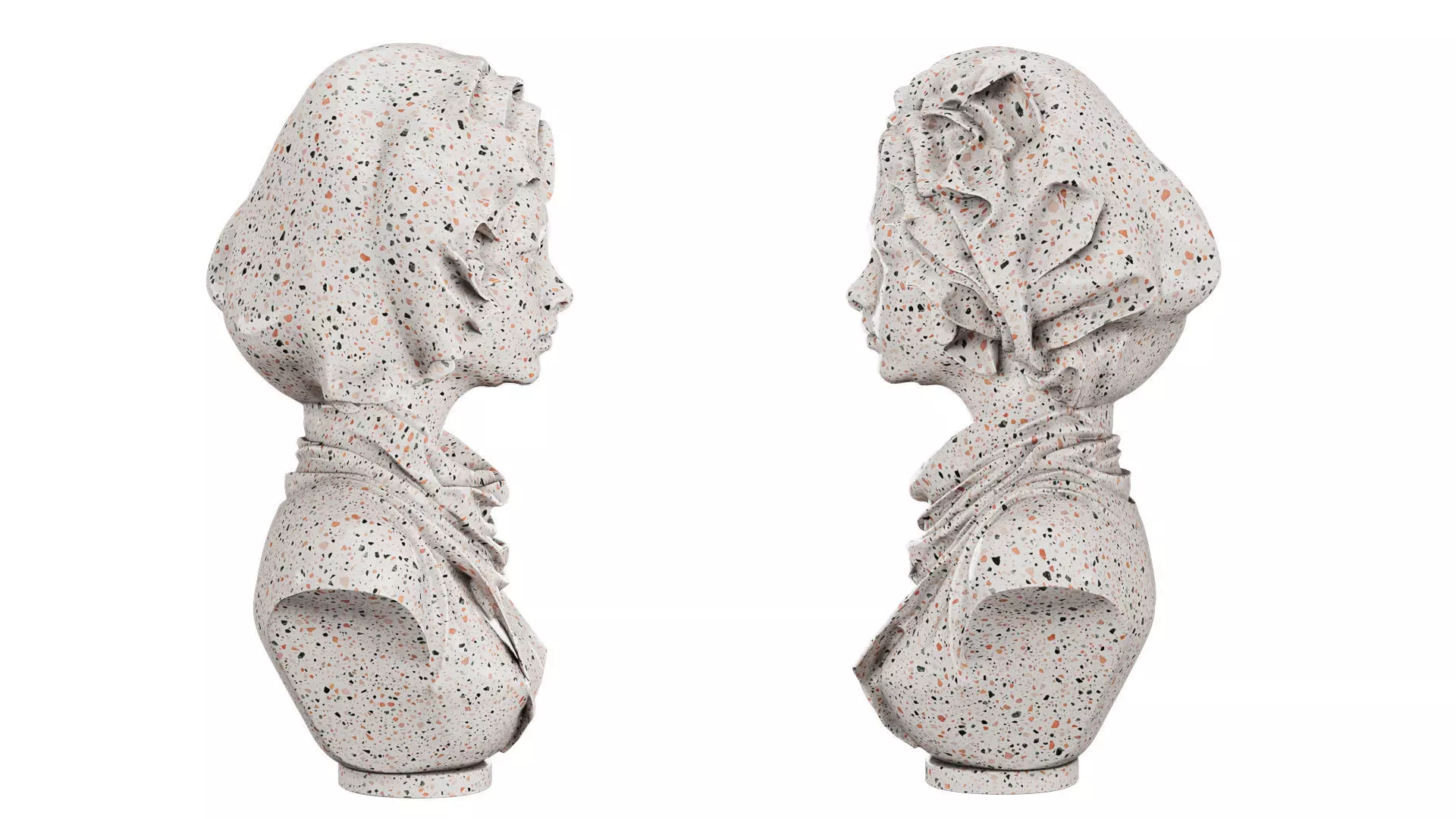 Female bust 3D model_2