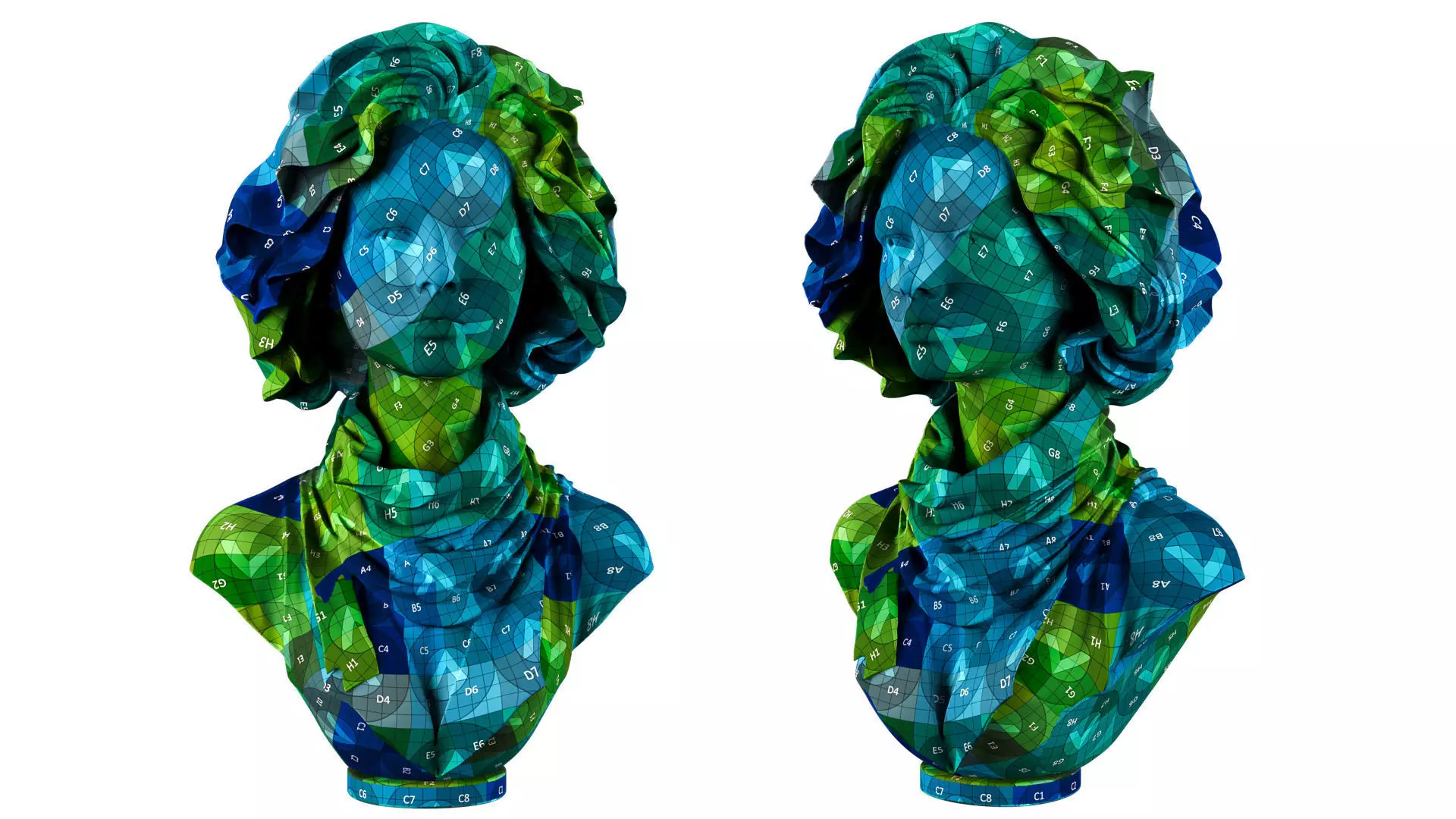 Female bust 3D model_8