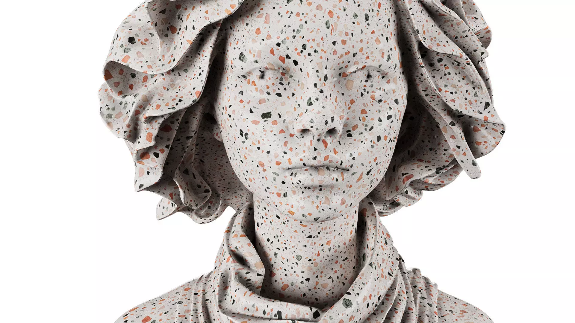 Female bust 3D model_4