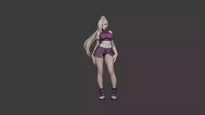 Ino Yamanaka  Naruto Inspired 3D Character Model
