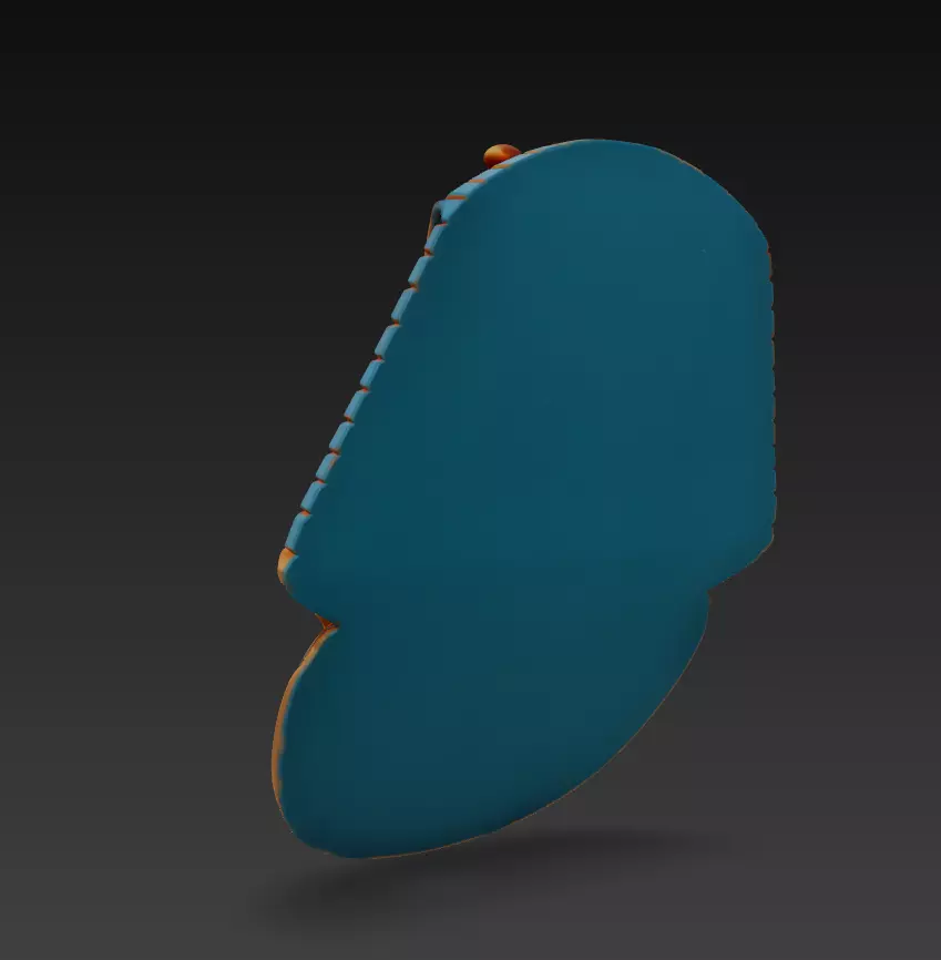 Pharaoh Royal Bust - Egyptian Wall Sculpture 3D Model - Stylized 3D print model_5