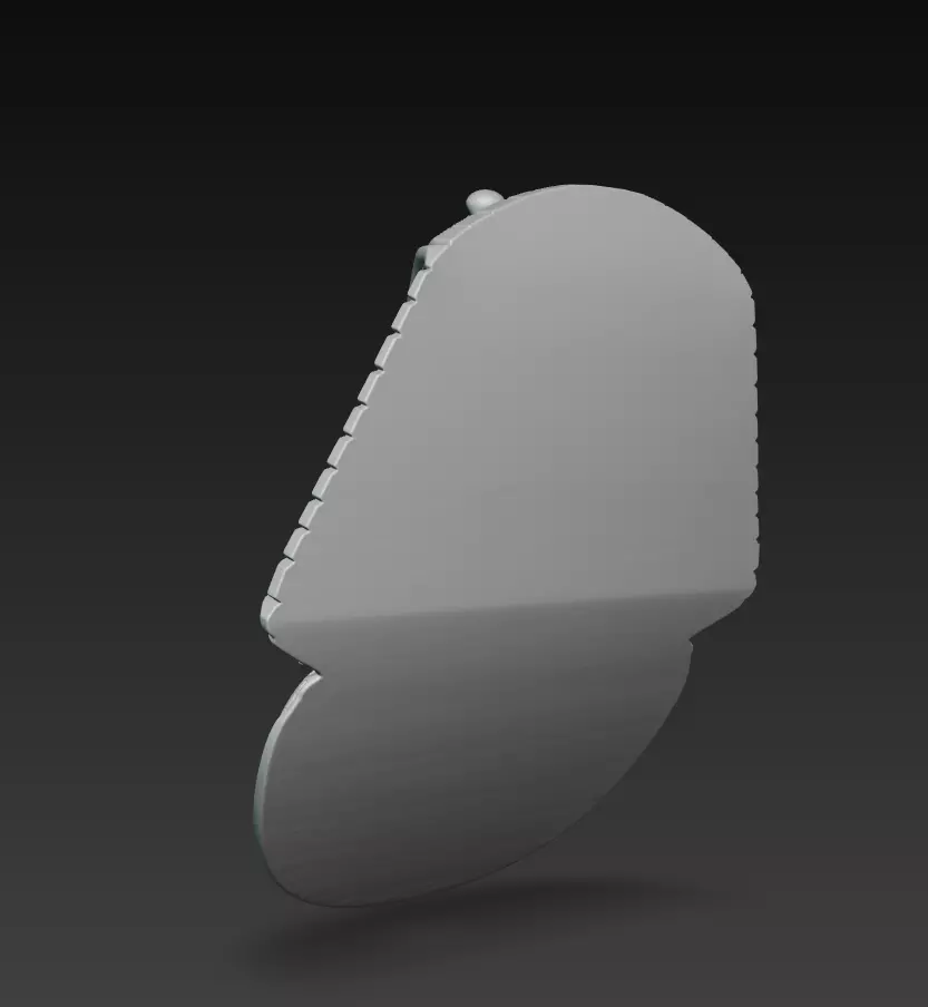 Pharaoh Royal Bust - Egyptian Wall Sculpture 3D Model - Stylized 3D print model_11