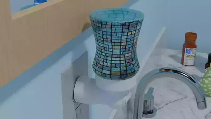 Mosaic Glass Mini Plugin Wax Warmer