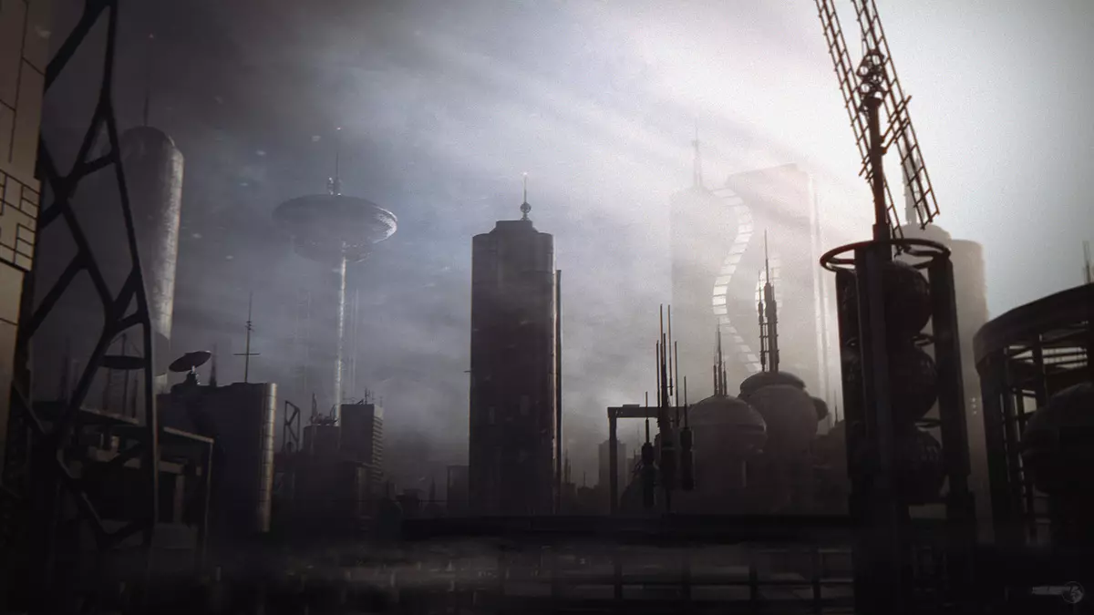 Cyberpunk City Sci Fi Buildings Kitbash VOL02 Free low-poly 3D model_0