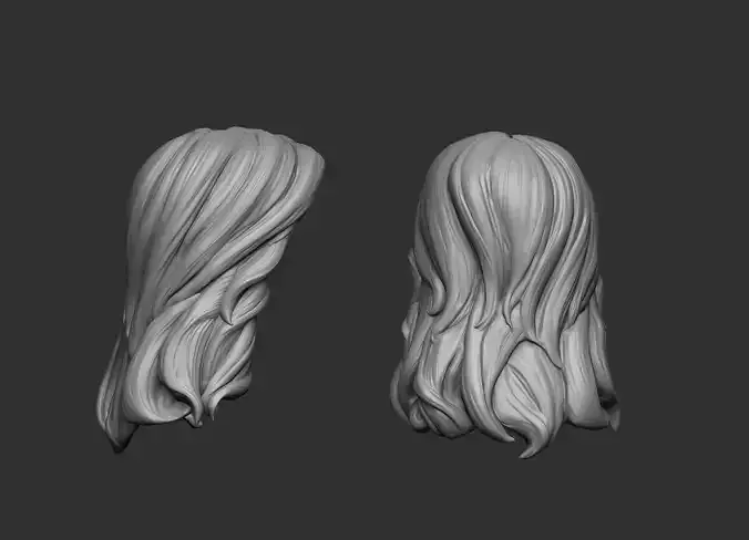 Hair stylized 5 3D print model