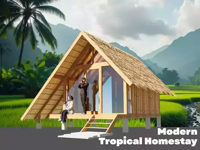 Modern Tropical Homestay - A Frame - 