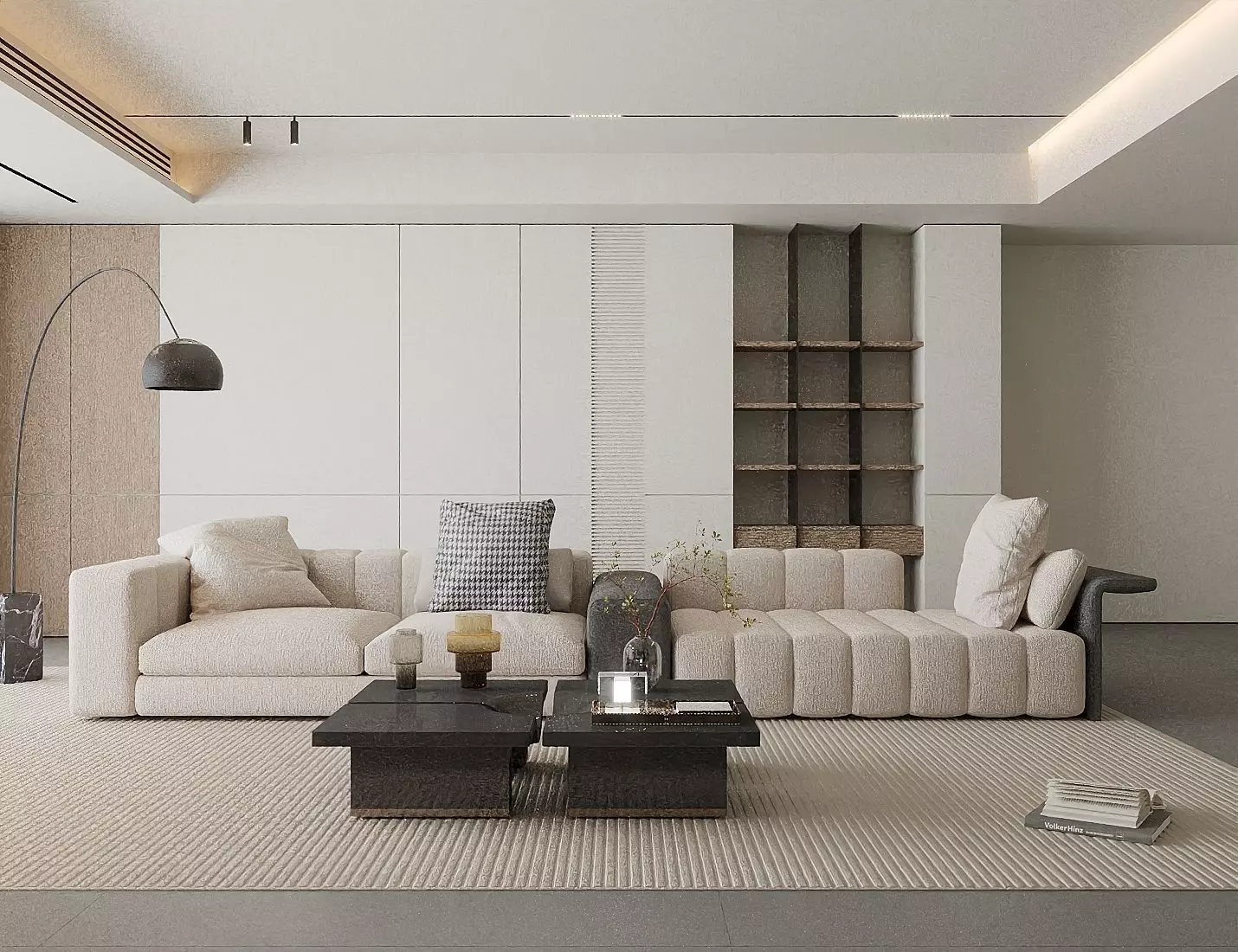 modern minimalist style living room 3D model_1