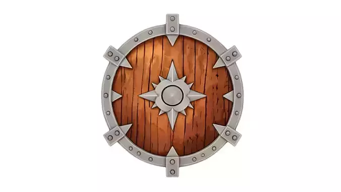 Stylized Medieval Round Shield