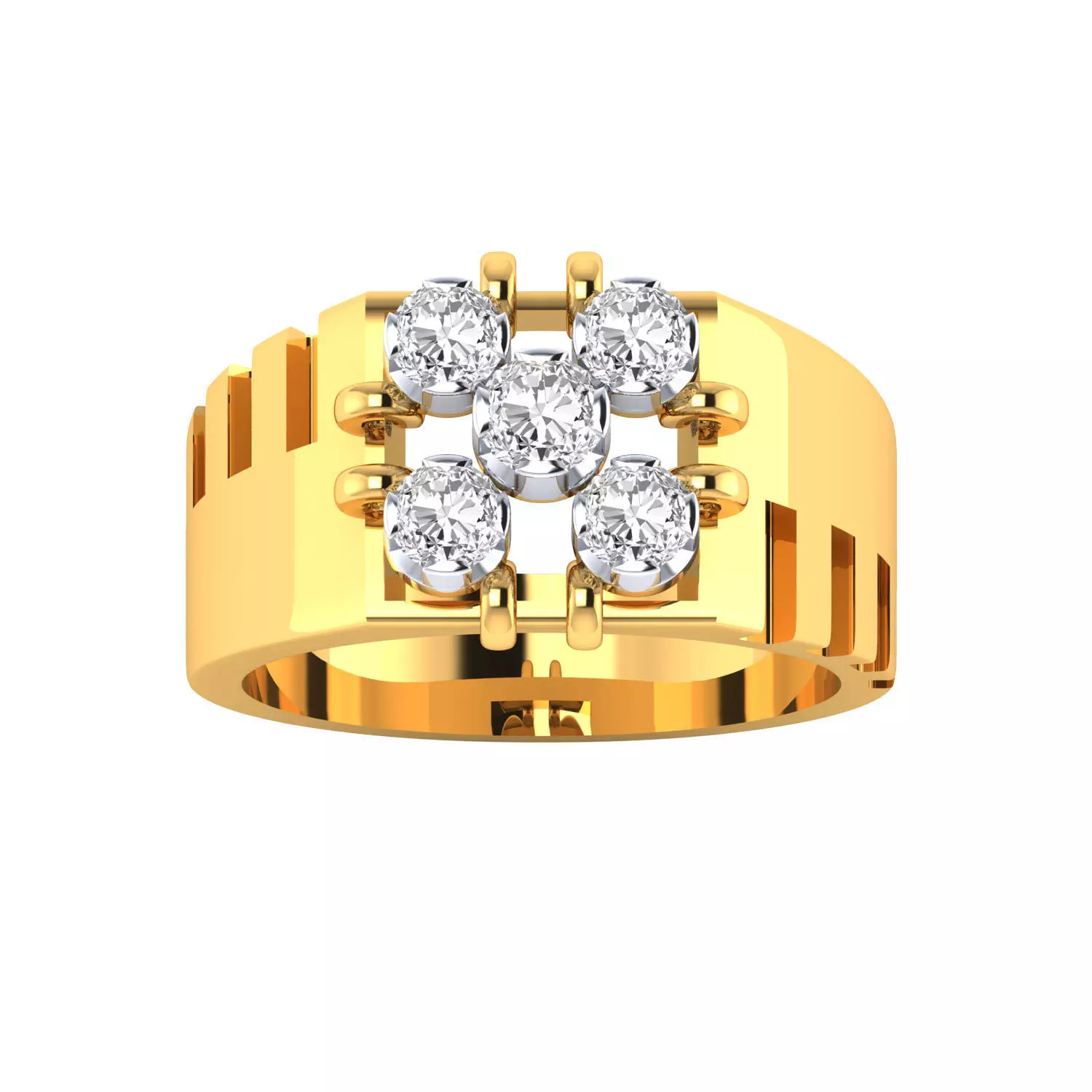 Mens Ring Render 3dm STL MTL SLC JCD OBJ FBX Details 3D print model_20