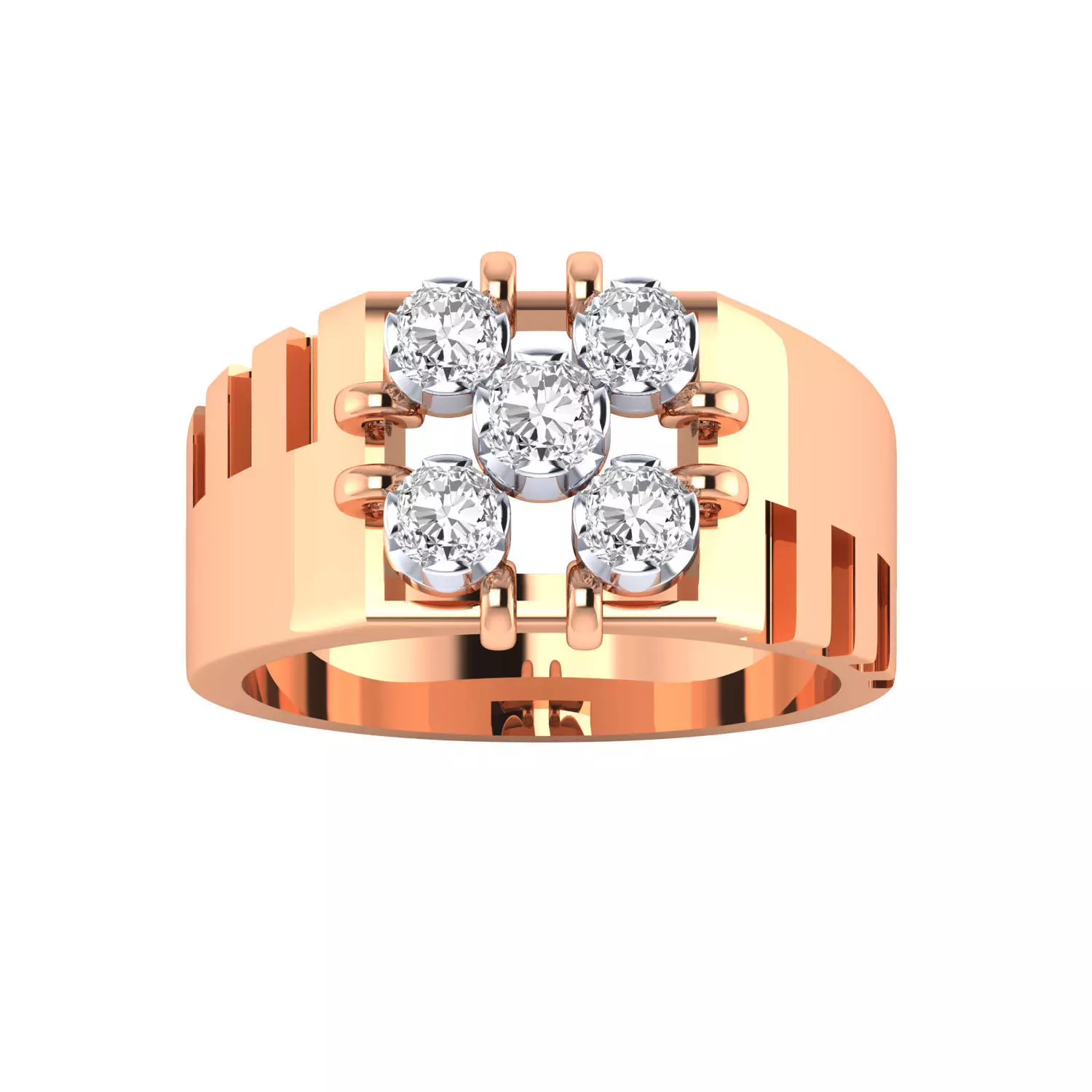 Mens Ring Render 3dm STL MTL SLC JCD OBJ FBX Details 3D print model_5