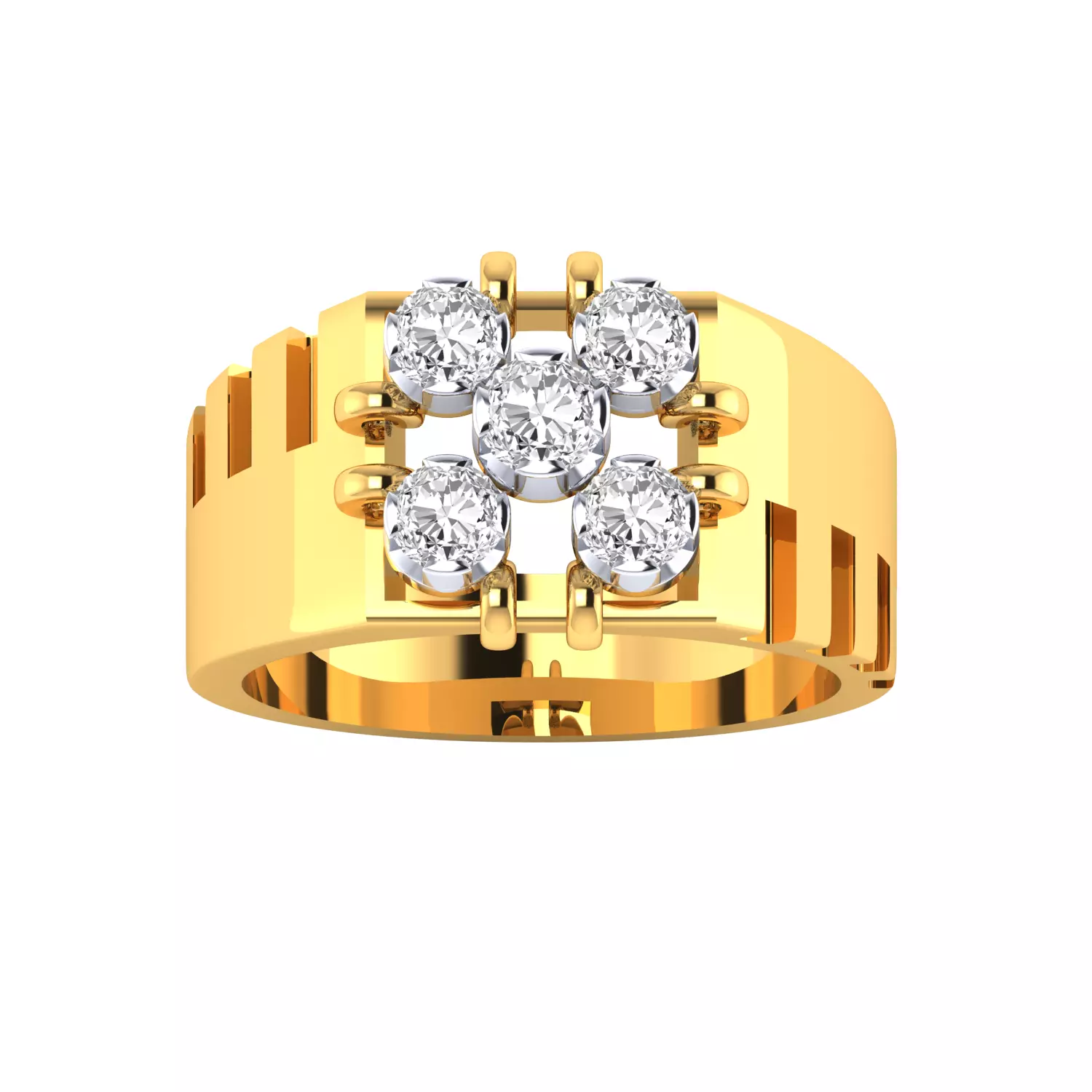 Mens Ring Render 3dm STL MTL SLC JCD OBJ FBX Details 3D print model_21