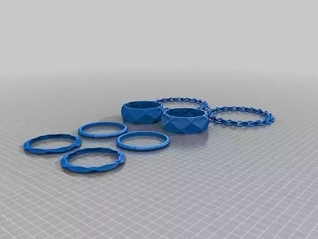 nest of bracelets Free 3D print model