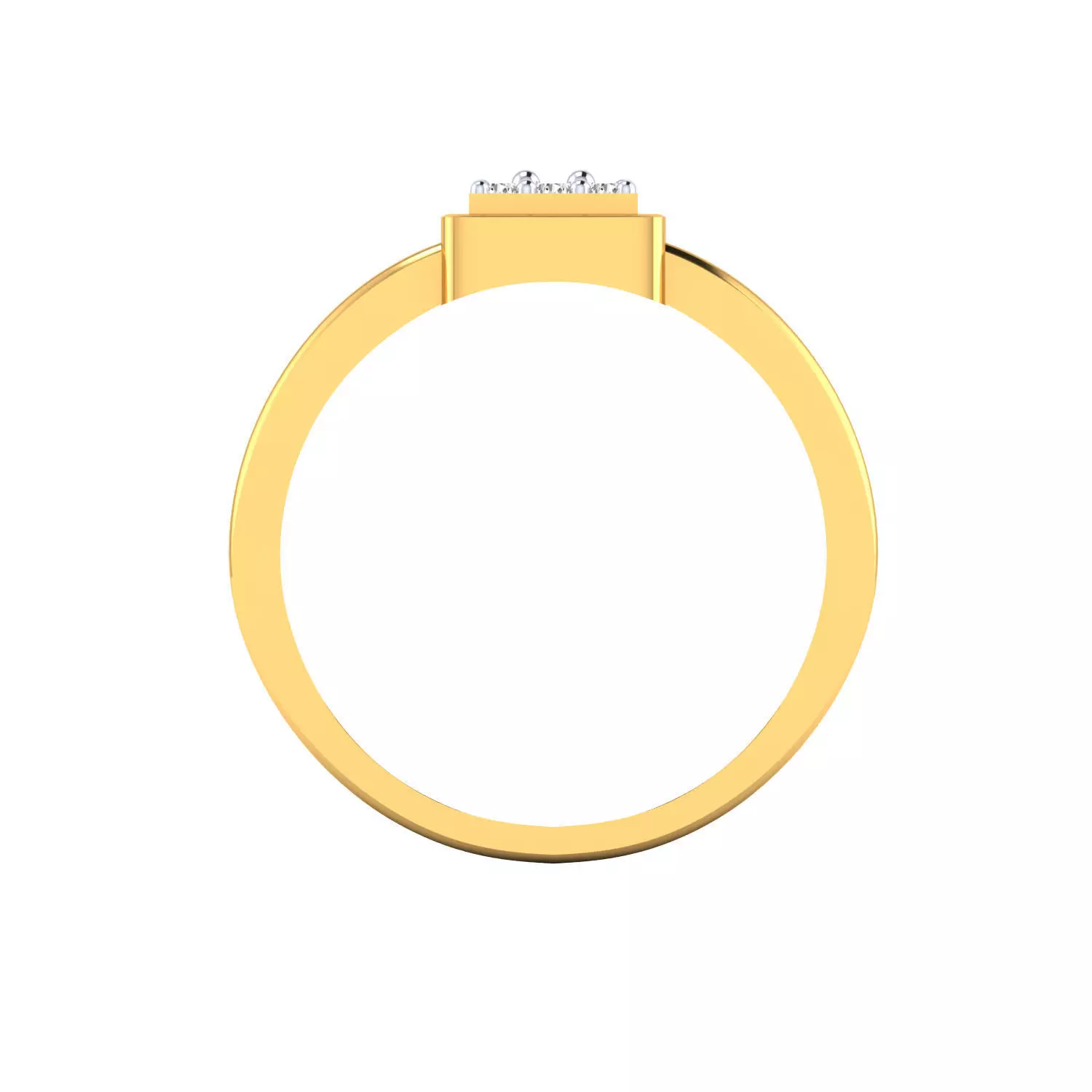 Diamond Head Mens Ring stl 3dm Render obj fbx 3D print model 3D print model_22