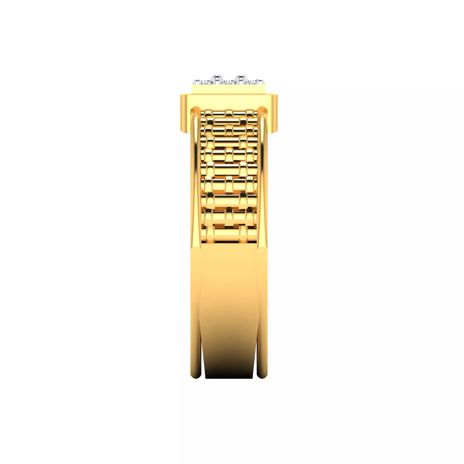 Diamond Head Mens Ring stl 3dm Render obj fbx 3D print model 3D print model_19