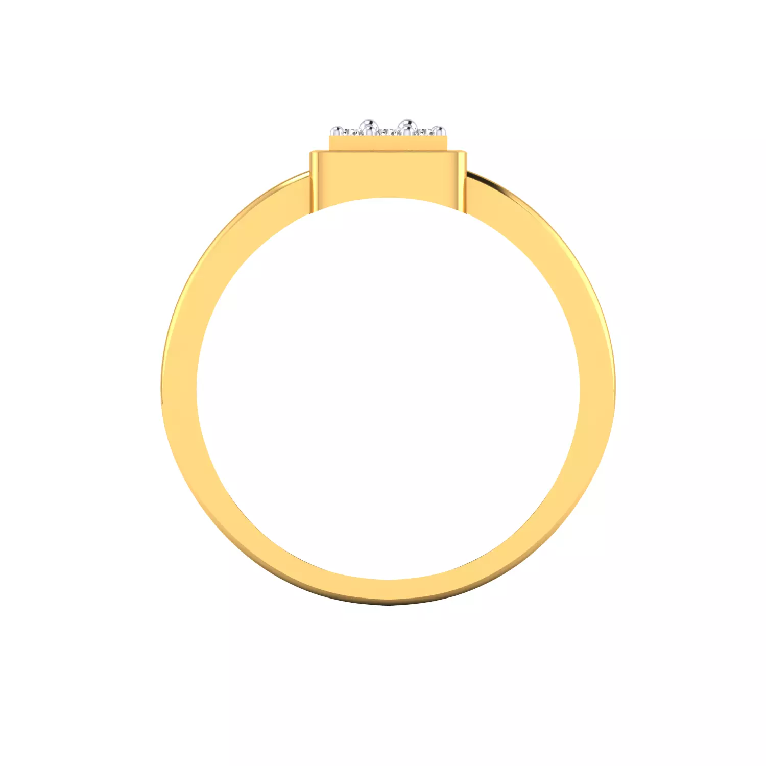 Diamond Head Mens Ring stl 3dm Render obj fbx 3D print model 3D print model_23