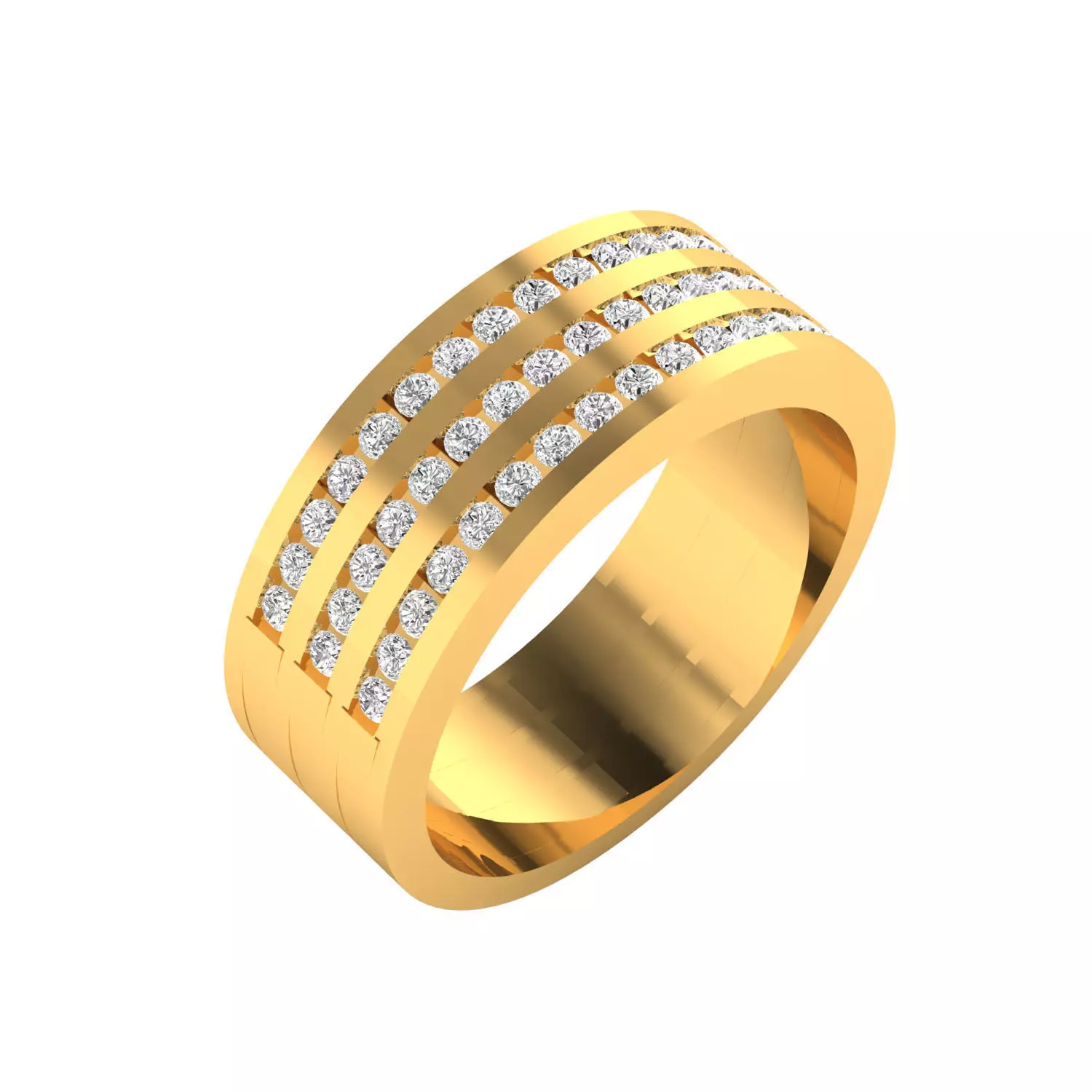 Mens Eternit Band Ring 3dm stl render obj fbx Details 3D print model_0