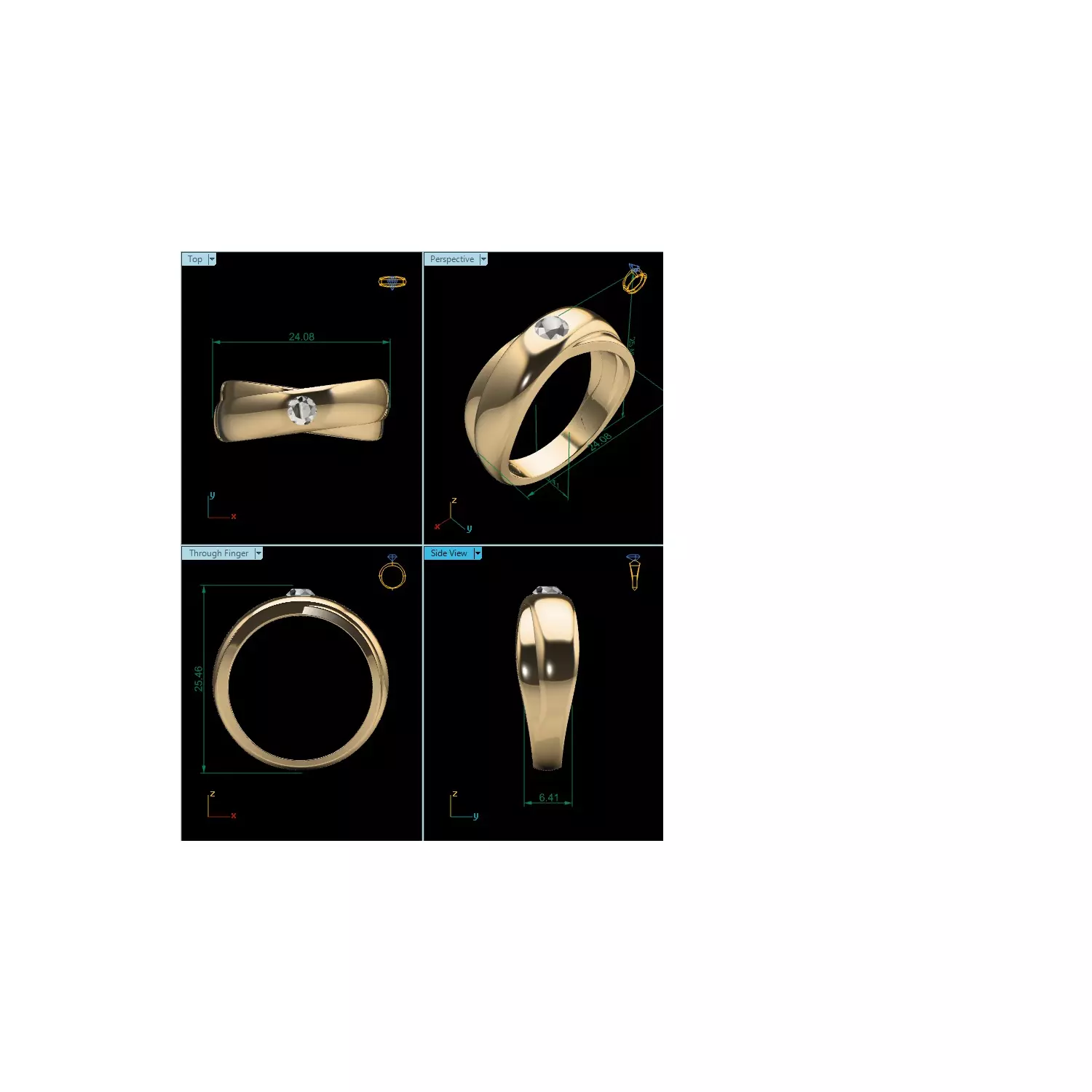 Mens Ring Render 3dm STL MTL SLC JCD OBJ FBX Details 3D print model_17