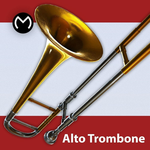 Alto Trombone - Real Time PBR Low-poly 3D model