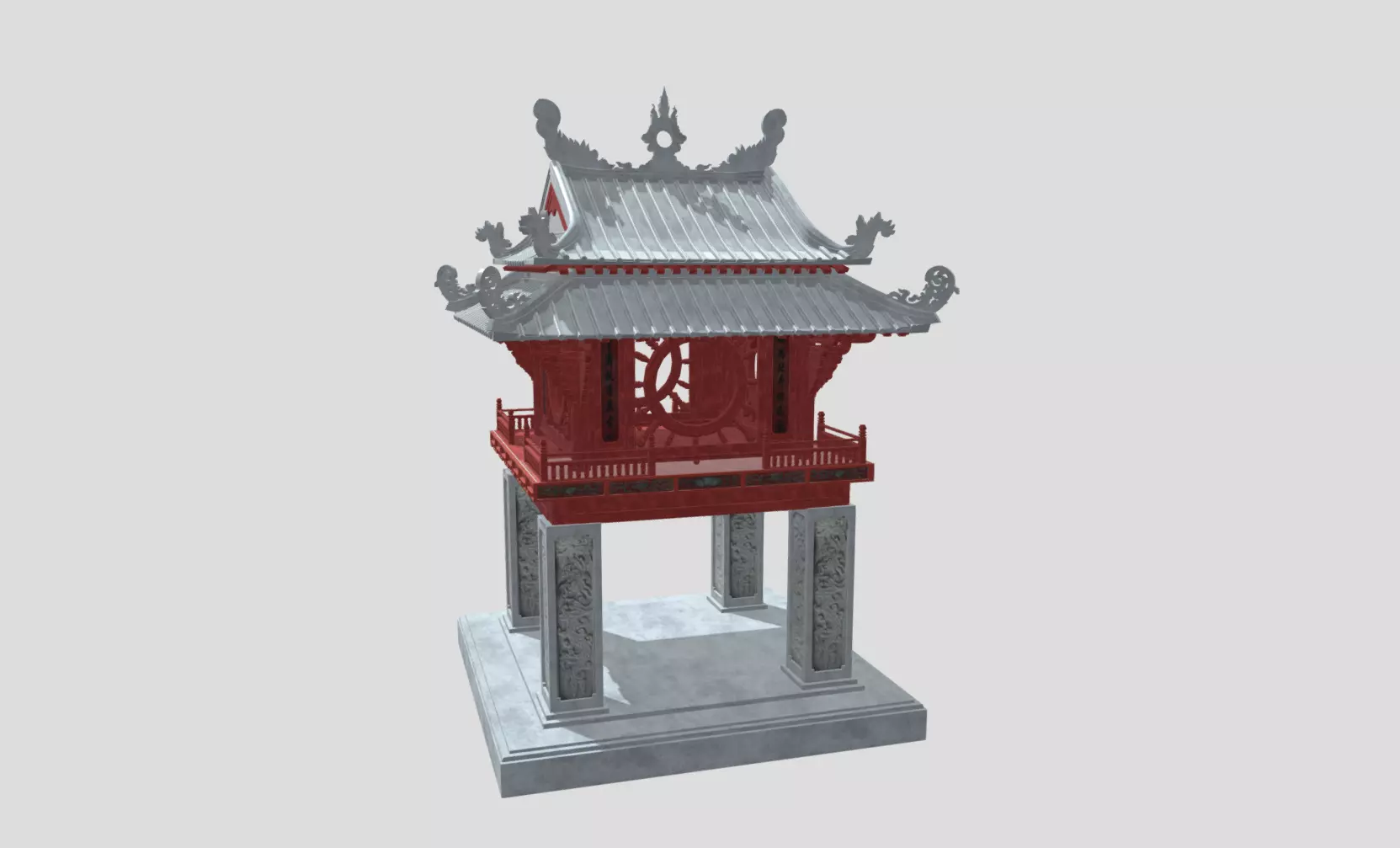 Khue Van Cac Pagoda 3D model