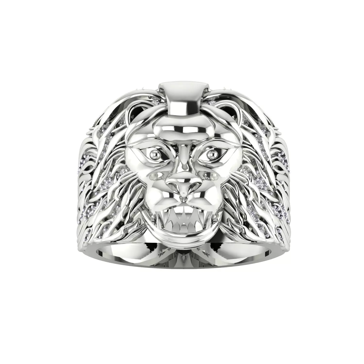 Lion ring 3dm stl obj fbx mtl scl jcd render Details 3D print model_18