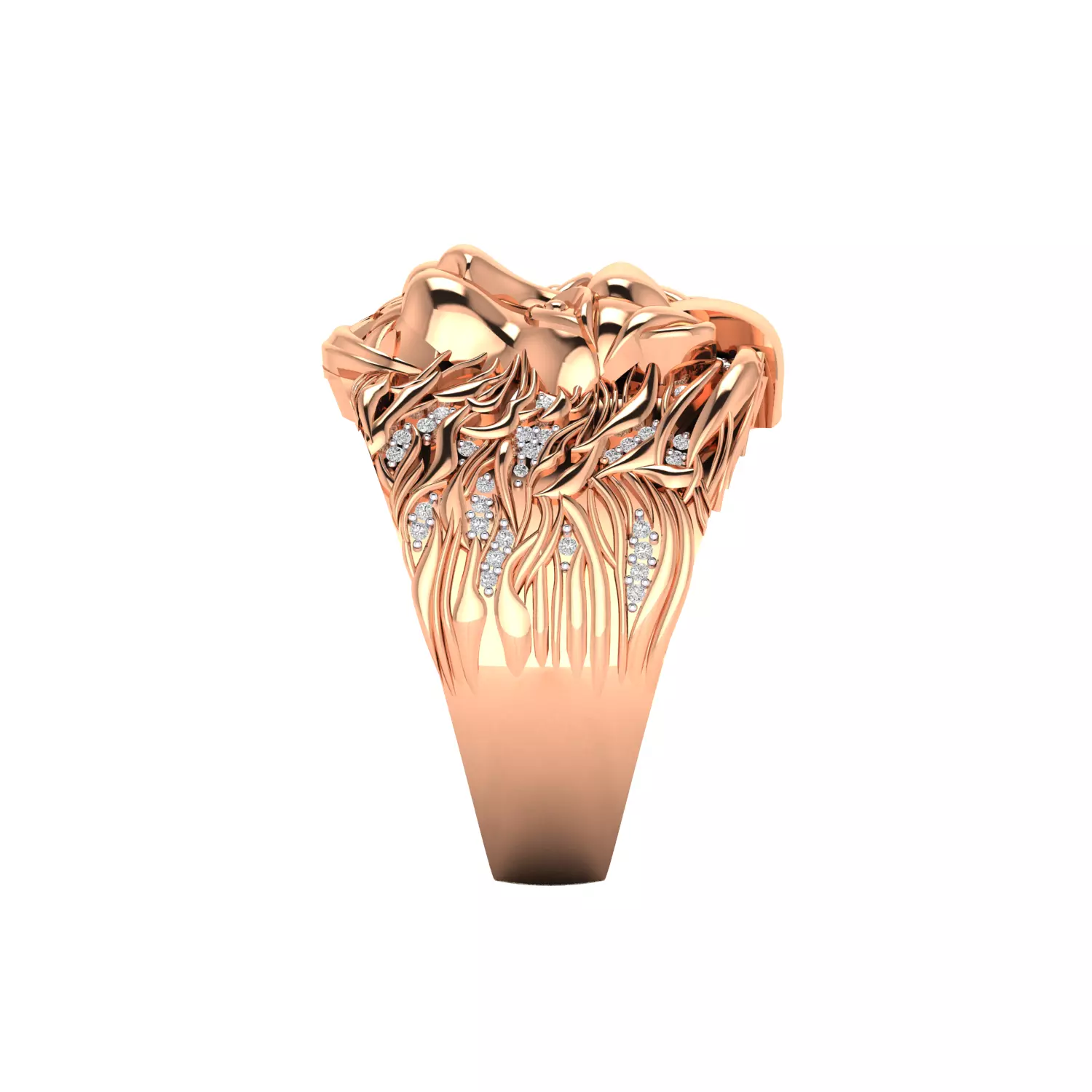 Lion ring 3dm stl obj fbx mtl scl jcd render Details 3D print model_6