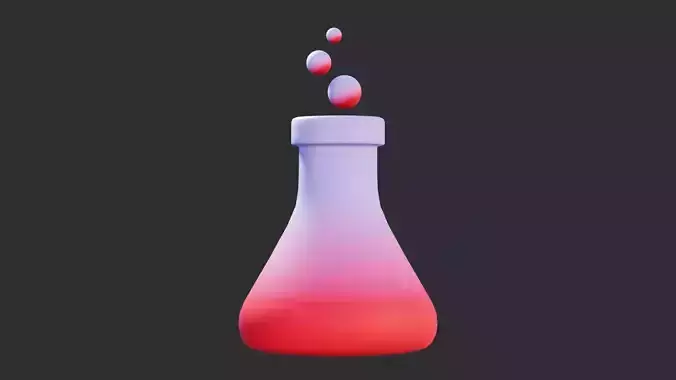 Low Poly Bottle 03