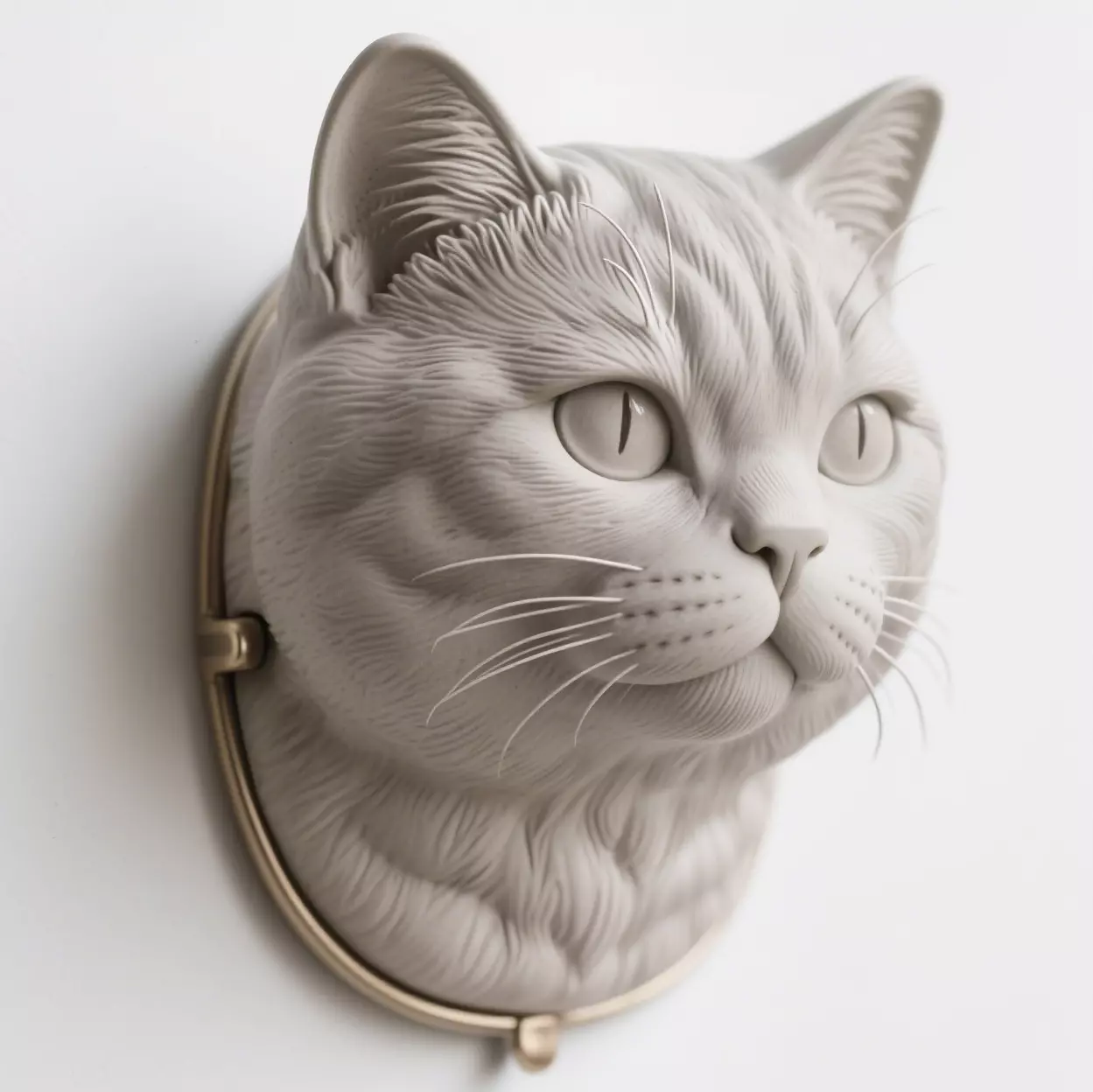 Cat sculpture 3D print model