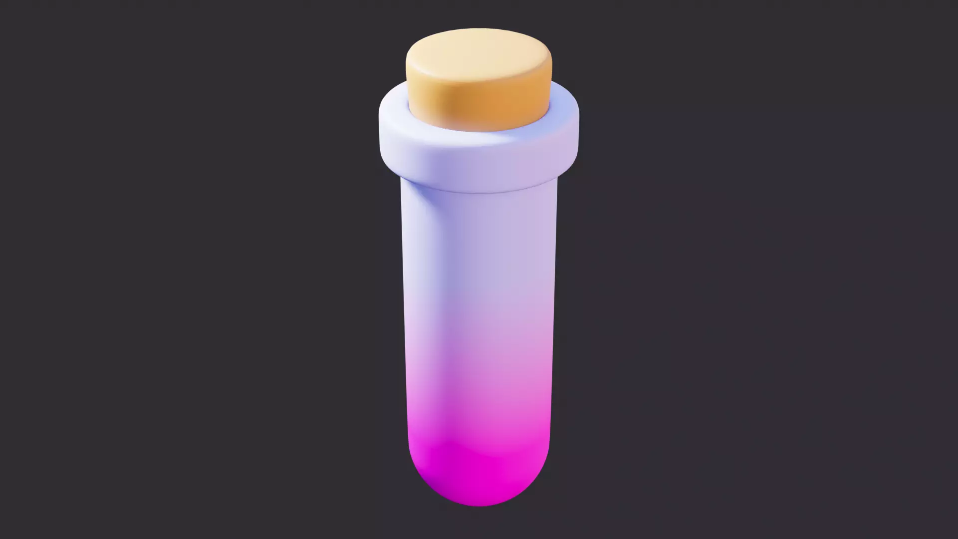 Low Poly Bottle 06 3D model_0
