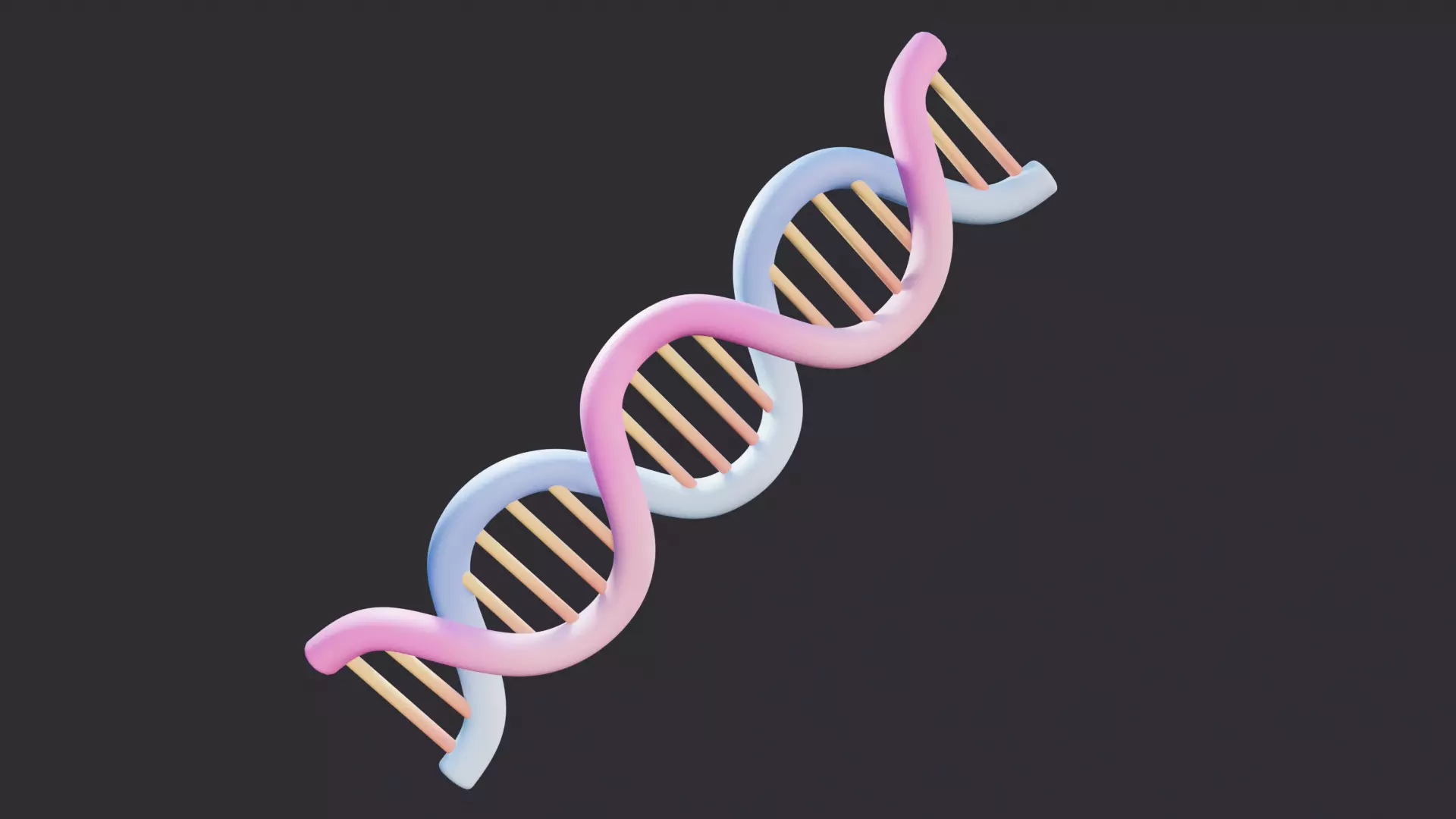 Low Poly DNA Helix 3D model