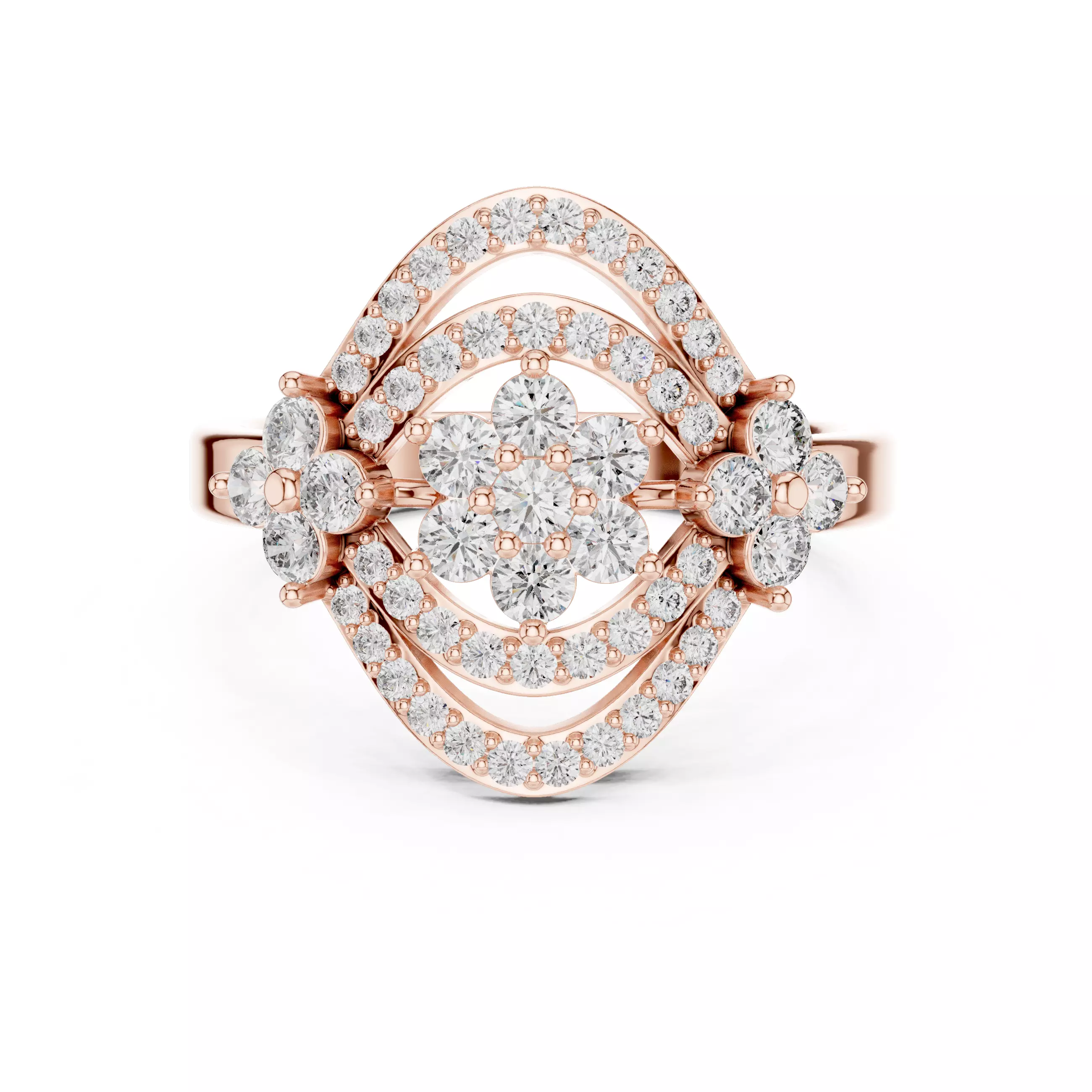 Round Diamond Ring 3D print model