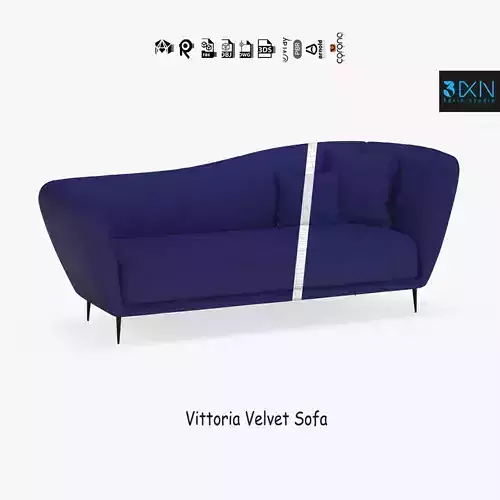 Vittoria Velvet Sofa 2