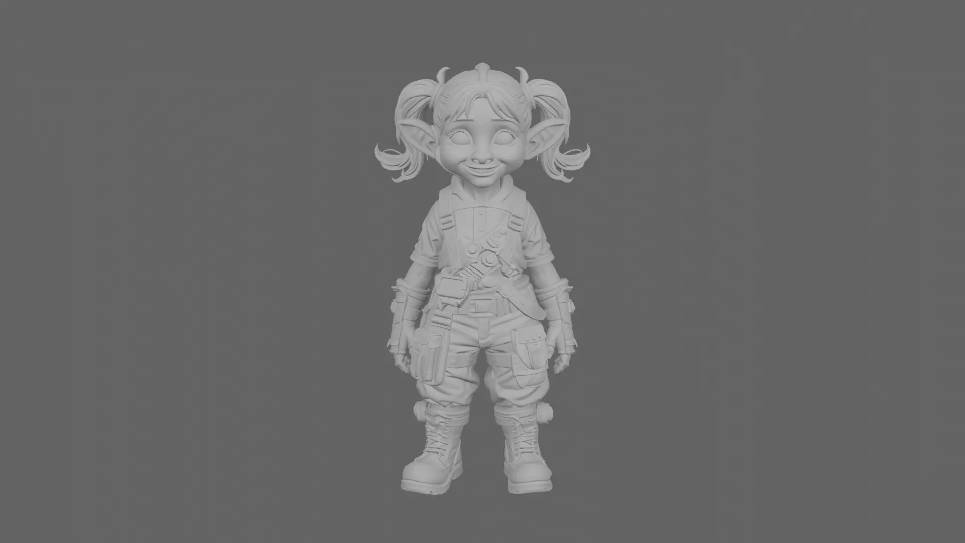 Inventive Energetic Gnome Tinker 3D Model in World of Style 3D model_6