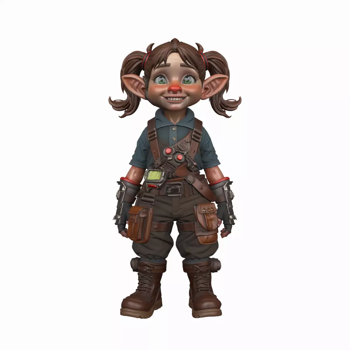 Inventive Energetic Gnome Tinker 3D Model in World of Style 3D model_0