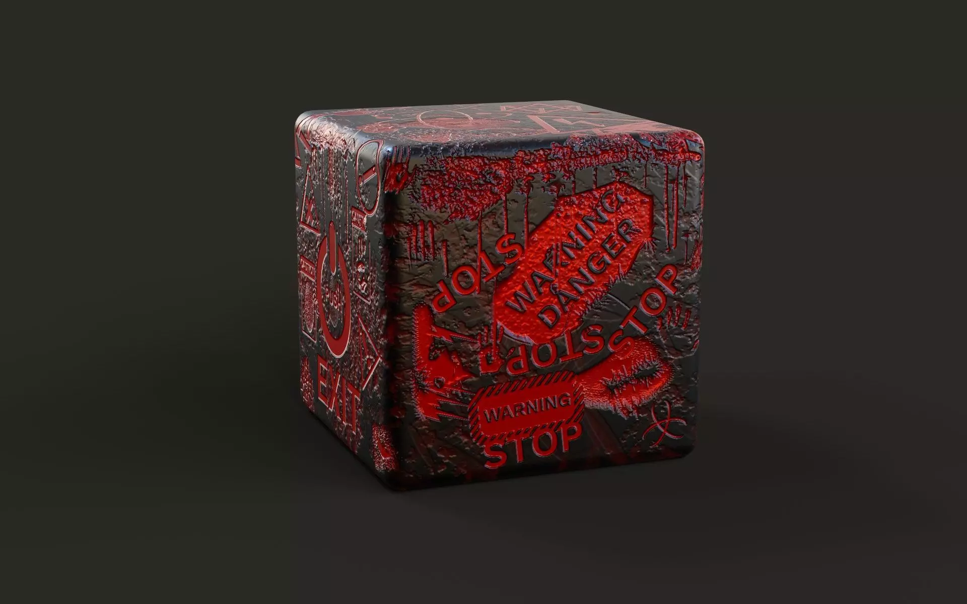 Horror Mysterious Box Dark Grunge PBR 3D Model Low-poly 3D model_0