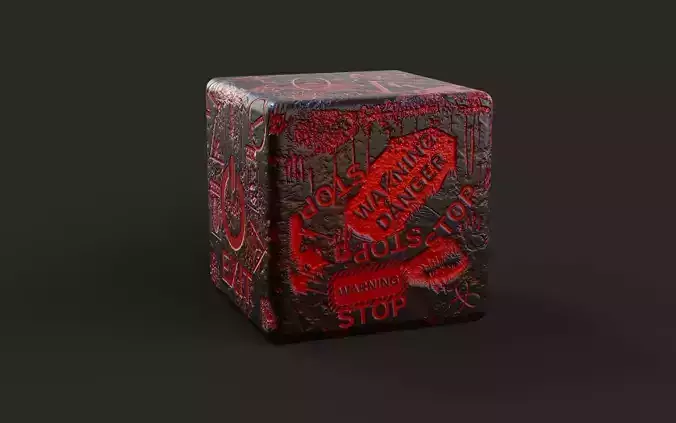 Horror Mysterious Box Dark Grunge PBR 3D Model