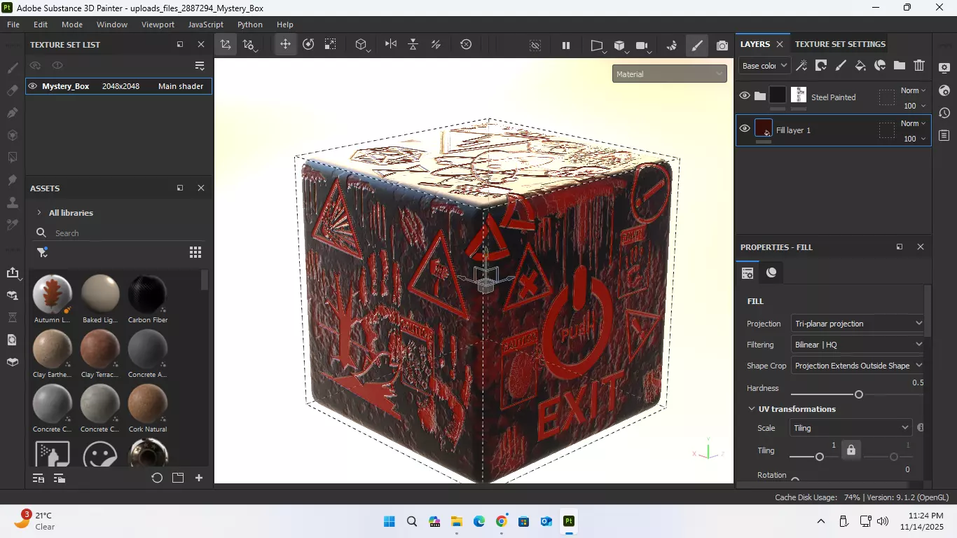 Horror Mysterious Box Dark Grunge PBR 3D Model Low-poly 3D model_21