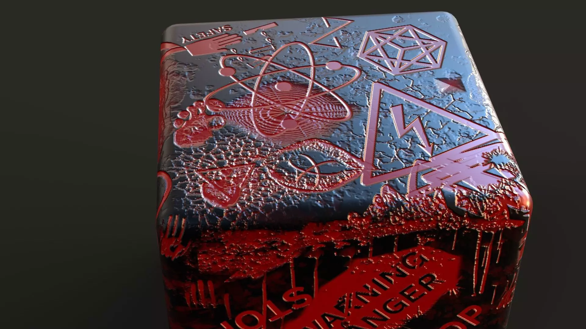 Horror Mysterious Box Dark Grunge PBR 3D Model Low-poly 3D model_12