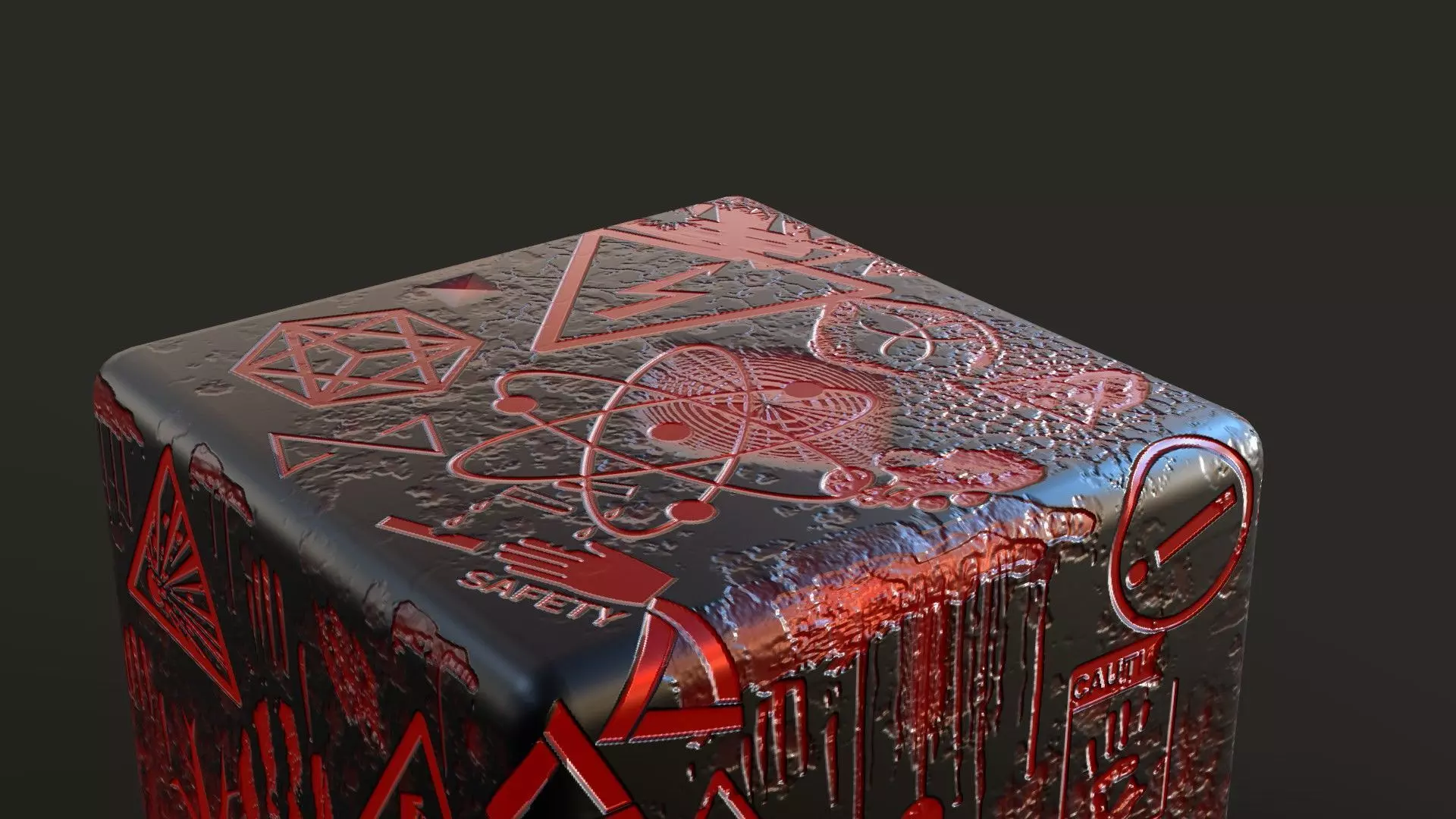Horror Mysterious Box Dark Grunge PBR 3D Model Low-poly 3D model_9