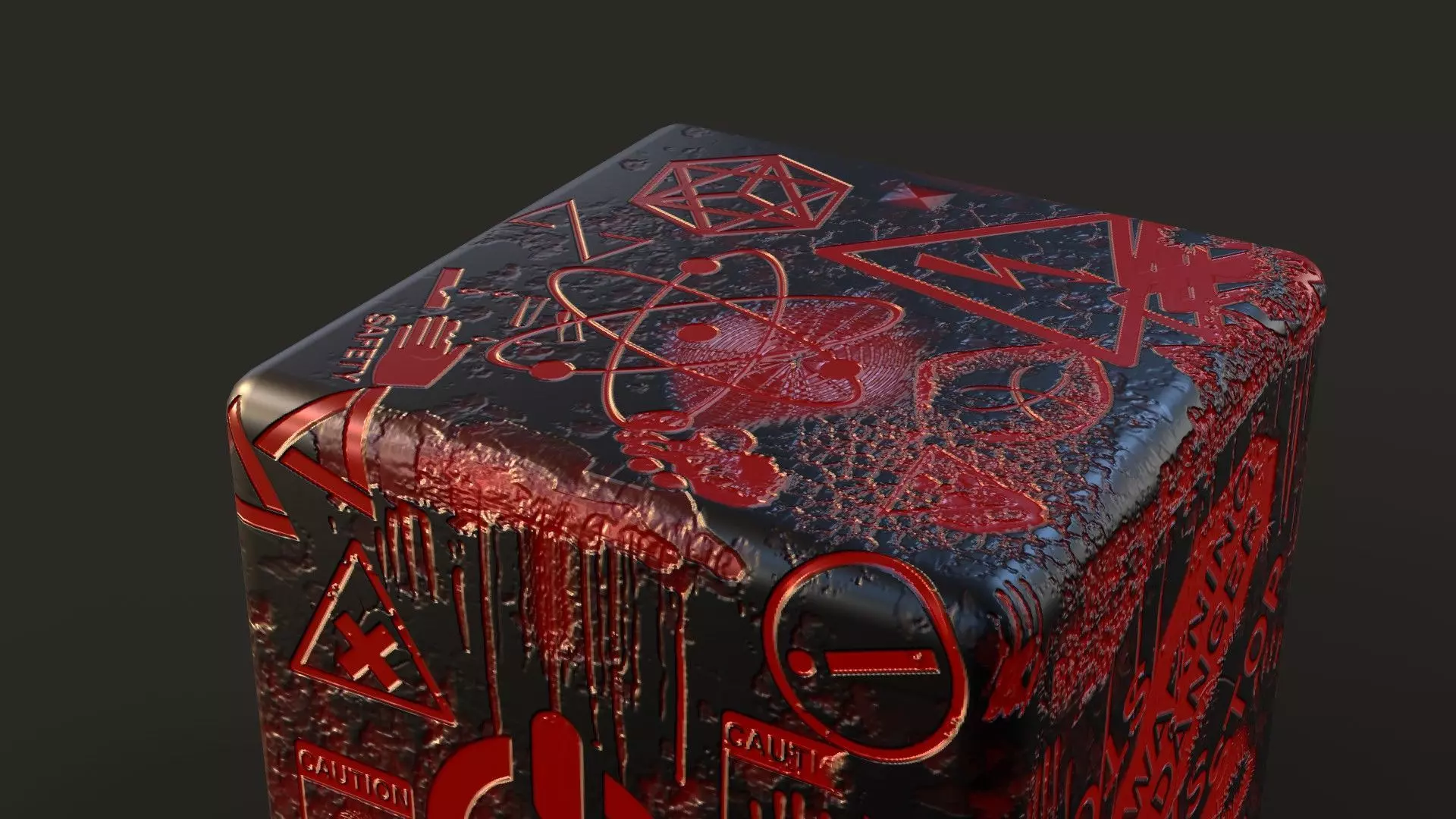 Horror Mysterious Box Dark Grunge PBR 3D Model Low-poly 3D model_11