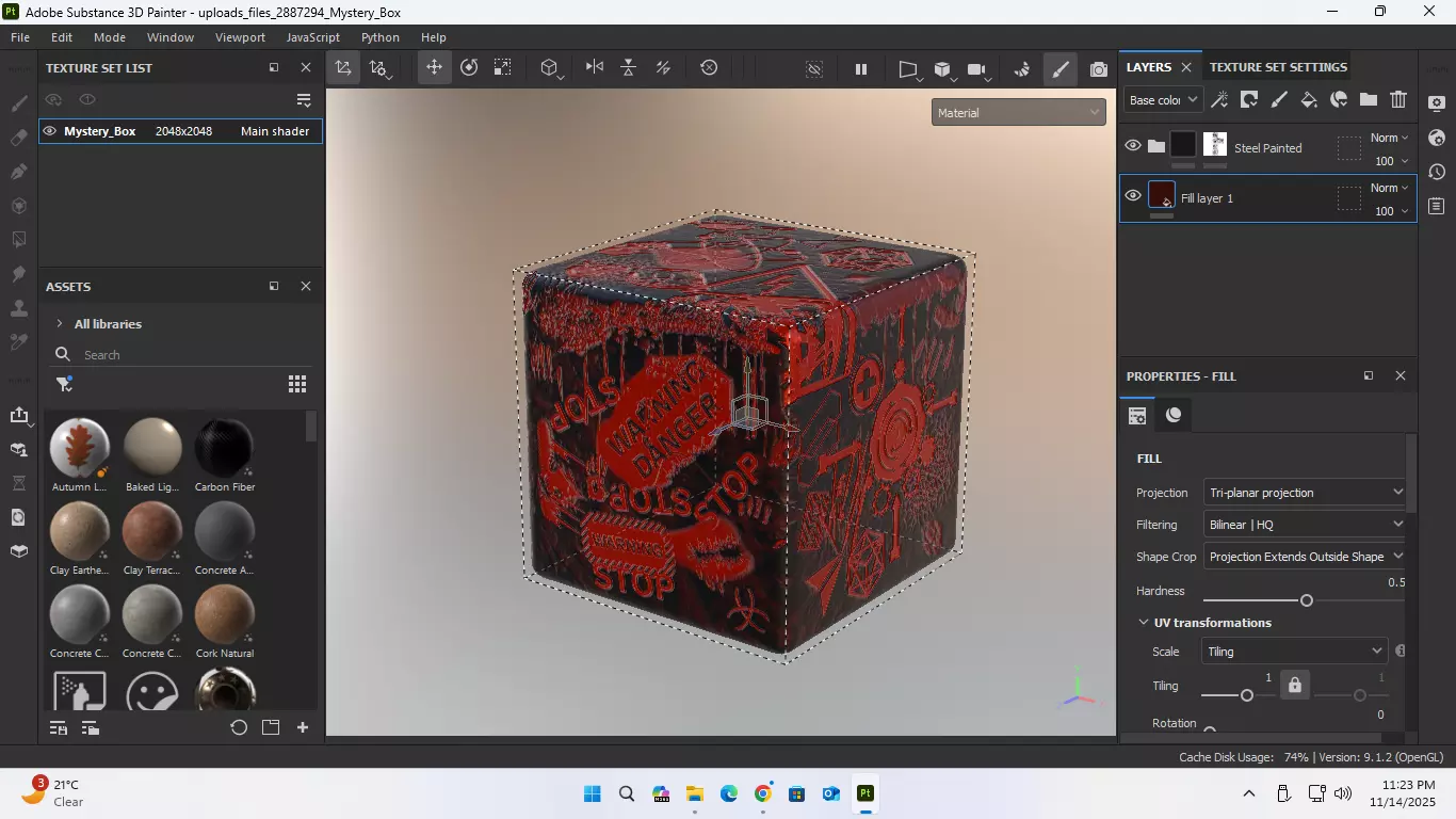 Horror Mysterious Box Dark Grunge PBR 3D Model Low-poly 3D model_19