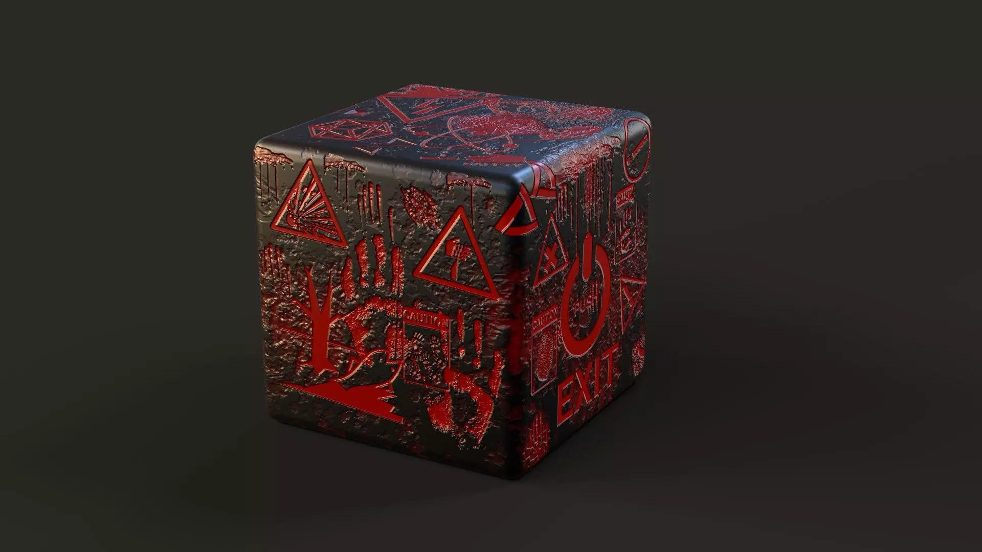 Horror Mysterious Box Dark Grunge PBR 3D Model Low-poly 3D model_8